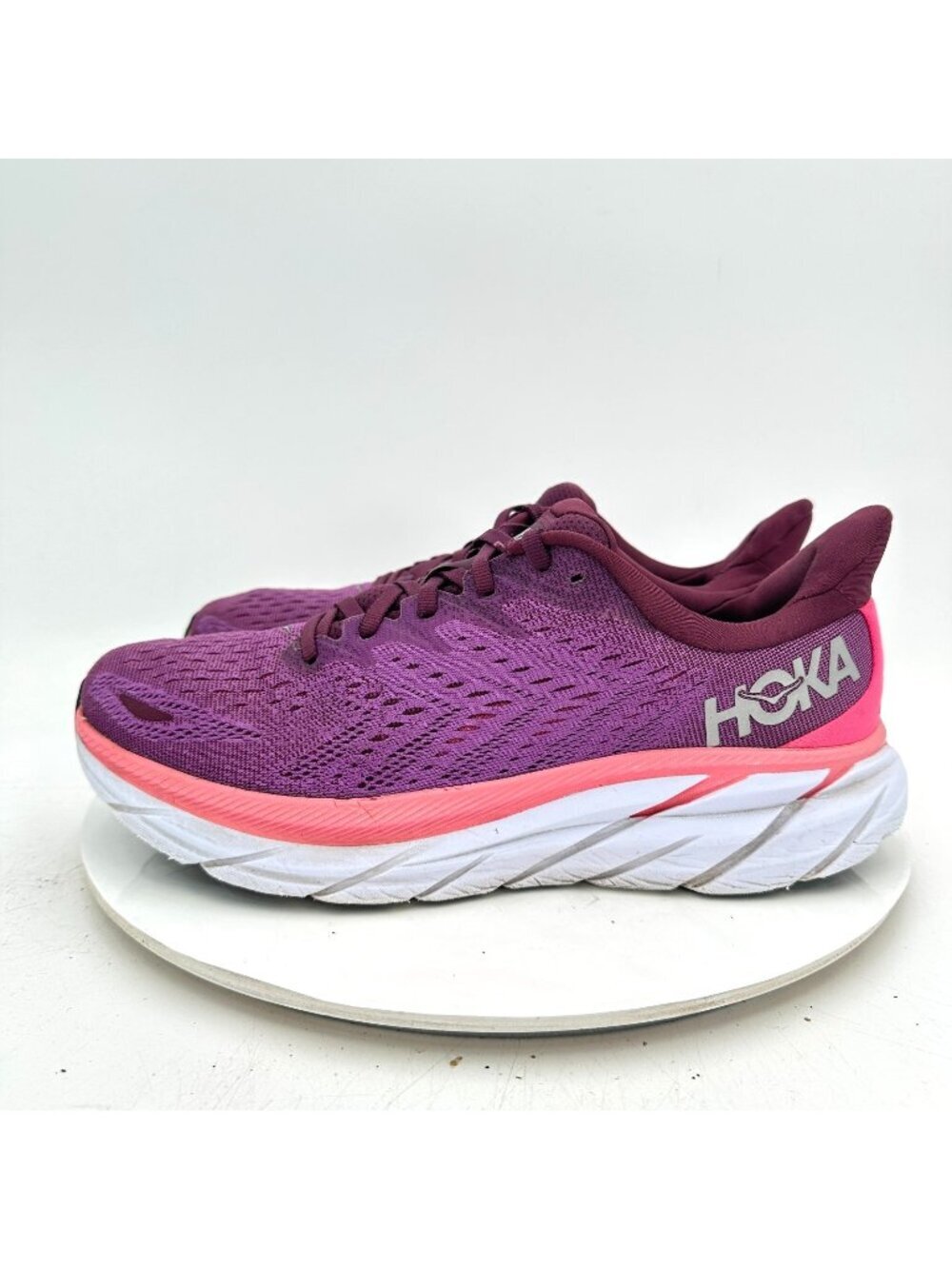 Hoka One One Clifton 8 - Women's Purple Pink Running Sneakers